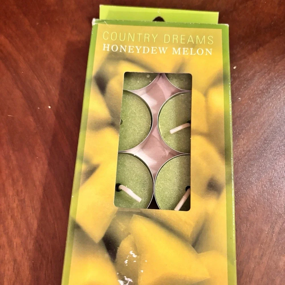 Lot of 2 Old Williamsburg Country Dreams Honeydew Melon Tea Lights 10 ct‎ Each